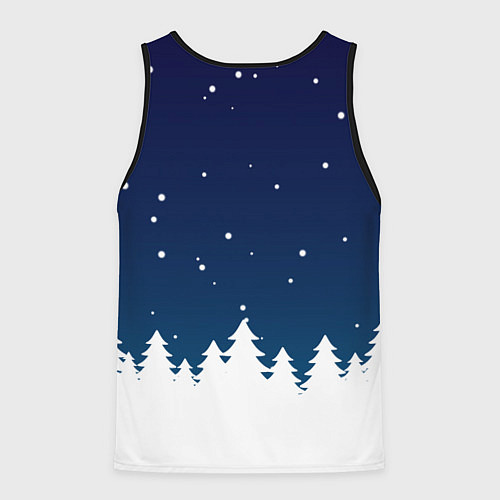 Мужская майка без рукавов Вжух и Новый Год / 3D-Черный – фото 2