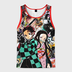 Майка-безрукавка мужская Клинок рассекающий демонов, цвет: 3D-красный