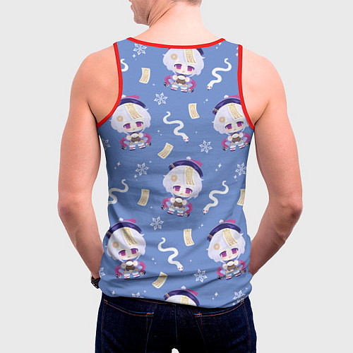 Мужская майка без рукавов Genshin Impact / 3D-Красный – фото 4