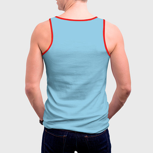 Мужская майка без рукавов Aqua / 3D-Красный – фото 4