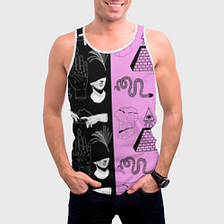 Майка-безрукавка мужская Руки, статуи, цвет: 3D-белый — фото 2