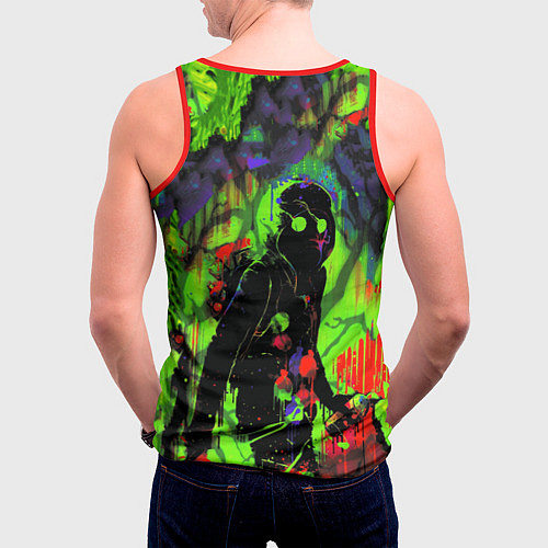 Мужская майка без рукавов Граффити / 3D-Красный – фото 4