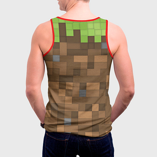 Мужская майка без рукавов Minecraft камуфляж / 3D-Красный – фото 4