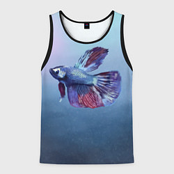 Майка-безрукавка мужская Рыбка, цвет: 3D-черный