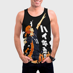 Майка-безрукавка мужская ВОЛЕЙБОЛ!! HAIKYUU!!, цвет: 3D-черный — фото 2
