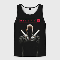 Майка-безрукавка мужская Hitman III, цвет: 3D-черный