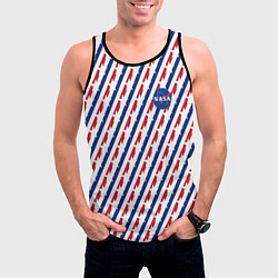 Майка-безрукавка мужская NASA, цвет: 3D-черный — фото 2