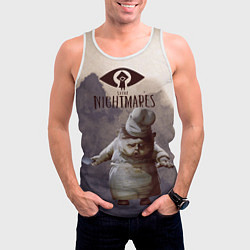 Майка-безрукавка мужская Little, цвет: 3D-белый — фото 2