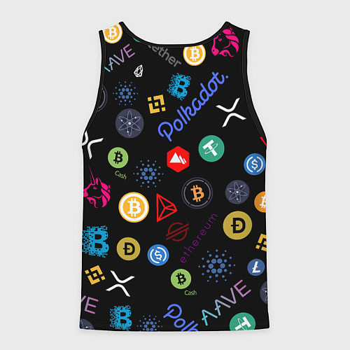 Мужская майка без рукавов ЛОГОТИПЫ КРИПТОВАЛЮТ Z / 3D-Черный – фото 2