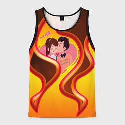 Майка-безрукавка мужская СЛАВА МАРЛОВ ТЫ ГОРИШЬ, цвет: 3D-черный