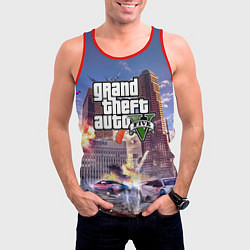 Майка-безрукавка мужская ЭКШЕН Grand Theft Auto V, цвет: 3D-красный — фото 2