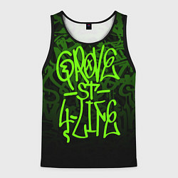 Майка-безрукавка мужская ГТА GTA GROVE STREET 4 LIF, цвет: 3D-черный