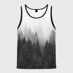 Майка-безрукавка мужская Туманный лес, цвет: 3D-черный