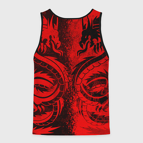 Мужская майка без рукавов BLACK RED DRAGONS TATOO / 3D-Черный – фото 2