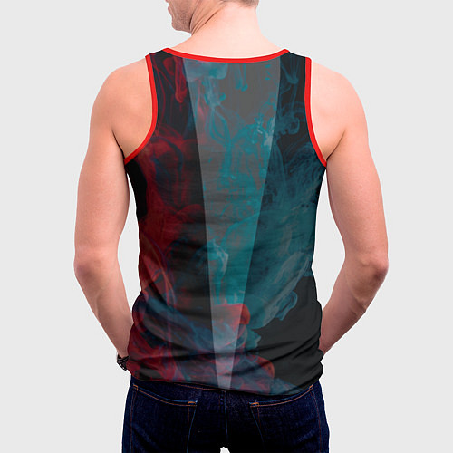 Мужская майка без рукавов RUST ALWAYS ONLINE РАСТ / 3D-Красный – фото 4