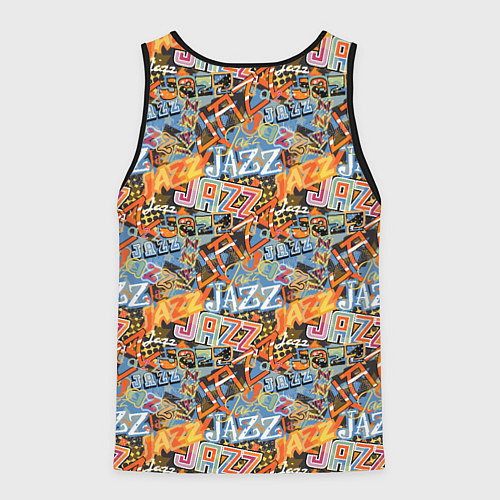 Мужская майка без рукавов Jazz / 3D-Черный – фото 2