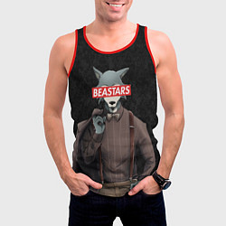 Майка-безрукавка мужская BEASTARS, цвет: 3D-красный — фото 2