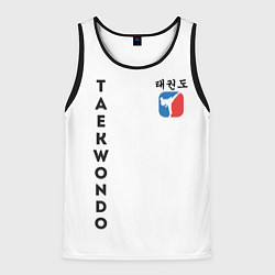 Майка-безрукавка мужская Тхэквондо Taekwondo, цвет: 3D-черный