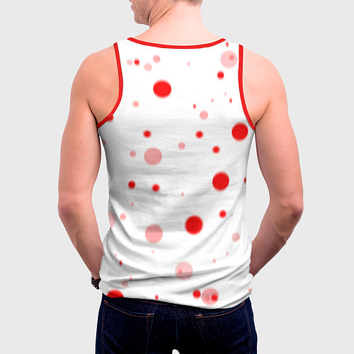 Мужская майка без рукавов AHEGAO KAGUYA / 3D-Красный – фото 4