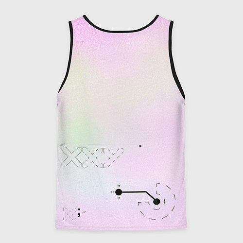 Мужская майка без рукавов Printstream style Поток информации Белизна 0 1,Чер / 3D-Черный – фото 2