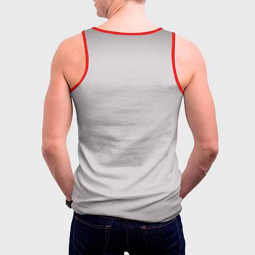 Мужская майка без рукавов Лисята / 3D-Красный – фото 4