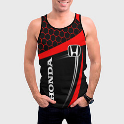 Майка-безрукавка мужская HONDA ХОНДА SPORT, цвет: 3D-черный — фото 2