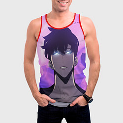 Майка-безрукавка мужская Поднятие уровня в одиночку, цвет: 3D-красный — фото 2