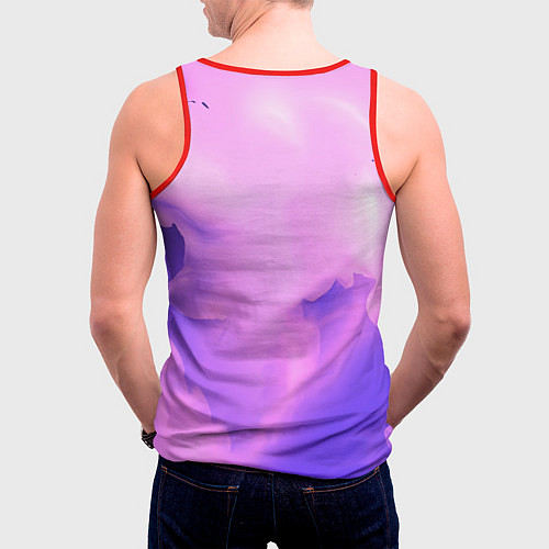 Мужская майка без рукавов Поднятие уровня в одиночку / 3D-Красный – фото 4