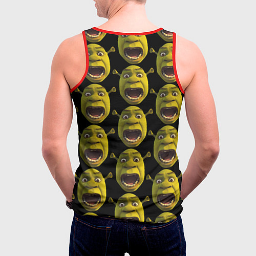 Мужская майка без рукавов Шрек навсегда / 3D-Красный – фото 4