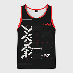 Майка-безрукавка мужская CuberPunk 2077, цвет: 3D-красный