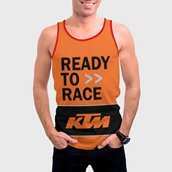 Майка-безрукавка мужская KTM READY TO RACE Z, цвет: 3D-красный — фото 2