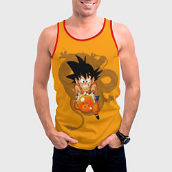 Майка-безрукавка мужская Kid Goku, цвет: 3D-красный — фото 2