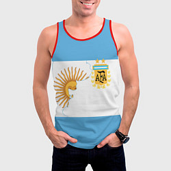 Майка-безрукавка мужская Сборная Аргентины, цвет: 3D-красный — фото 2