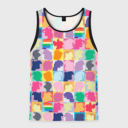 Майка-безрукавка мужская Команда пони, цвет: 3D-черный