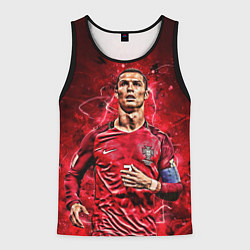 Майка-безрукавка мужская Cristiano Ronaldo Portugal, цвет: 3D-черный