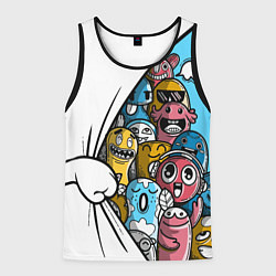 Майка-безрукавка мужская Монстрики, цвет: 3D-черный