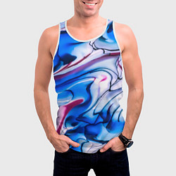 Майка-безрукавка мужская ТАЙ ДАЙ ОКЕАН ЧЕРНИЛ, цвет: 3D-белый — фото 2