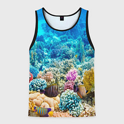 Майка-безрукавка мужская Риф, цвет: 3D-черный