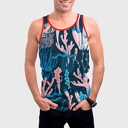 Майка-безрукавка мужская Подводный мир, цвет: 3D-красный — фото 2