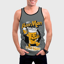 Майка-безрукавка мужская BEER MAN, цвет: 3D-черный — фото 2