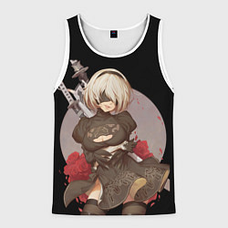 Майка-безрукавка мужская Nier: Automata 2B, цвет: 3D-белый