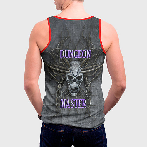 Мужская майка без рукавов DM Dungeon Master SKULL / 3D-Красный – фото 4