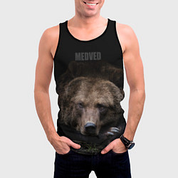 Майка-безрукавка мужская Русский MEDVED, цвет: 3D-черный — фото 2