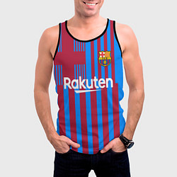 Майка-безрукавка мужская Домашняя форма ФК «Барселона», цвет: 3D-черный — фото 2
