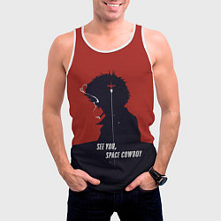 Майка-безрукавка мужская Cowboy Bebop - Spike, цвет: 3D-белый — фото 2