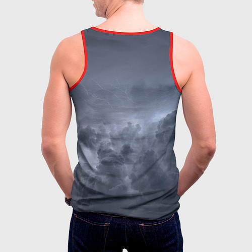 Мужская майка без рукавов НЕБО СЛАВЯН СЛАВЯНСТВО Z / 3D-Красный – фото 4