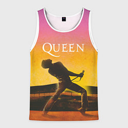 Майка-безрукавка мужская Queen Freddie Mercury Z, цвет: 3D-белый