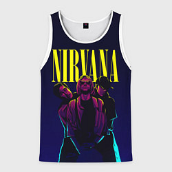 Майка-безрукавка мужская Nirvana Neon, цвет: 3D-белый