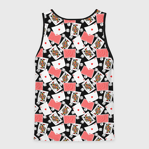 Мужская майка без рукавов Карты / 3D-Черный – фото 2