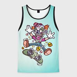 Майка-безрукавка мужская Клоун, цвет: 3D-черный